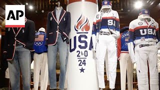 Ralph Lauren goes with blue denim jeans for Team USAs Olympic ceremony uniforms [upl. by Larentia374]