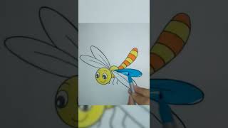 Dragon Fly dragonfly flies easycolouring relaxing satisfyingvideo [upl. by Camile]