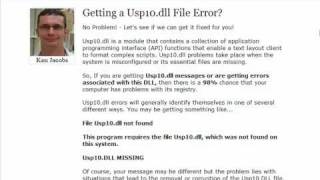 Usp10dll Error Fix  Usp10dllcom [upl. by Alial519]