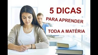 5 DICAS PARA APRENDER TODA A MATÉRIA  Motivação para Estudar  Professor Pier [upl. by Aliet]