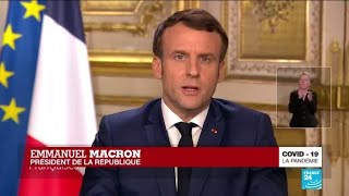 REPLAY  Coronavirus  Allocution dEmmanuel Macron à propos du Covid19 en France [upl. by Aimekahs]