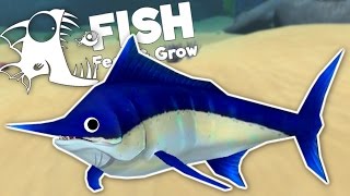 Level 100 Swordfish Kills Great White Shark  New Fish Update  Feed and Grow Fish Gameplay [upl. by Iveel285]