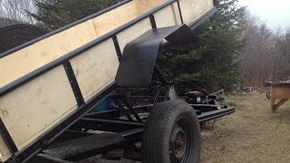 DIY DUMP TRAILER WITH NO HYDRAYLICS [upl. by Mahgirb]