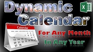 Create a Dynamic Calendar in Excel For Any Month in Any Year [upl. by Ayocat137]