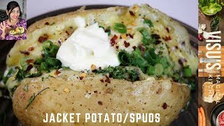 Easy Cheesy Baked Jacket Potato  Visus Magical Kitchen [upl. by Jermayne]