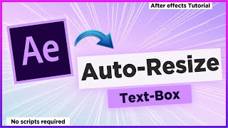 Auto Scale Text box  After effects tutorial [upl. by Alberik]