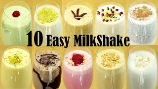 10 Easy Milkshake Recipe – How to Make Milkshake at Home [upl. by Stubstad]