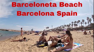 BARCELONETA BEACH WALK BARCELONA [upl. by Ellerad]