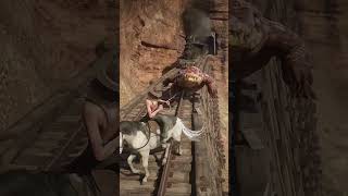 RDR 2  Gator is Afraid of Train shorts rdr2 [upl. by Docia632]