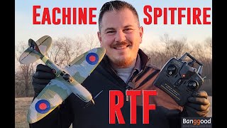 Eachine  Spitfire  400mm RTF  Unbox amp Maiden Flight [upl. by Otreblanauj]