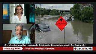 ICLRs McGillivray on the July 16 Toronto flood CBC News Network  July 18 2024 [upl. by Anrak237]