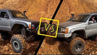 GRAND CHEROKEE 59 vs CHEROKEE 40 BOTH EXTREME TIRES [upl. by Ahsiuqram]