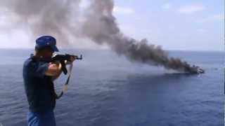 Russian Navy vs Somalia pirates [upl. by Airet843]