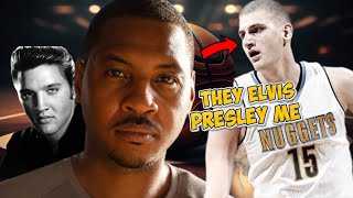 CARMELO ANTHONY EXPOSES RIGGED NBA MANUFACTURING NIKOLA JOKIC CAREER amp GIVING HIM HIS JERSEY NUMBER [upl. by Arahsak]