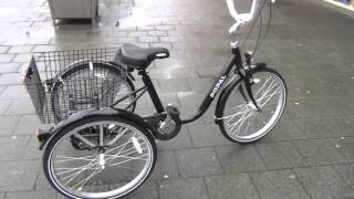 Popal Volwassen Driewieler fiets 24 inch Zwart [upl. by Ynavoj]