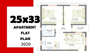 25 by 33 duplex house design west facing  825 sq ft house plan 2 bhk Plan75 [upl. by Hiamerej]