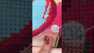 Cross stitch up and down picking stitches in slow motion [upl. by Dru101]