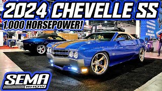 2024 Chevelle SS Convertibles at SEMA 2023  1000 HP AND SOUNDS NASTY 70SS Built by TransAM Depot [upl. by Finley324]