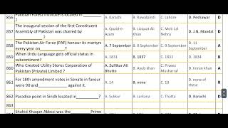 Pak Study 1k Mcqs Part 36 [upl. by Nytsrik825]