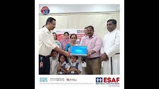 ESAF Small Finance Bank contributed laptops and Bluetooth speakers to CMS LP School Machukad [upl. by Iloj365]