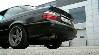 BMW 325i e36 Exhaust sound back to Eisenmann 7200 RPM [upl. by Vassar]