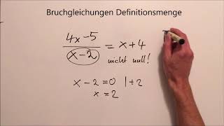 08 Kl9 Bruchgleichungen Definitionsmenge [upl. by Yrot]