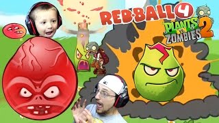 ZOMBIE BALL ChaseDad play Redball 4 THE BOSS  PVZ 2 Lava Guava New Plant amp Lost City World [upl. by Aivatnahs]