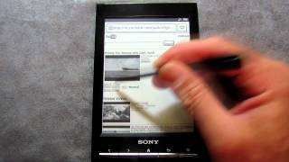 Sony PRST1 eReader checking gmail facebook and audio functions [upl. by Whit]