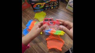 Track Car with 2 LED Racing Car Toys 240 Pieces Flexible Variable Track Set toys shorts [upl. by Berky196]