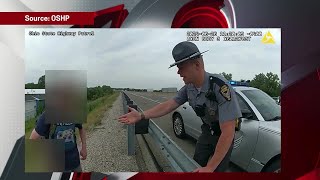 OSHP video shows troopers finding 2 children walking alone on Ohio Turnpike [upl. by Munsey]