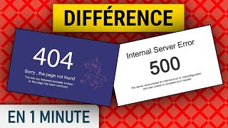 Les 2 erreurs principales sur Internet 404 vs 500 [upl. by Justinian]