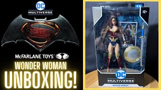 McFarlane Toys BVS Wonder Woman Unboxing [upl. by Neelyk]