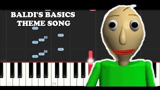 Baldis Basics School Theme Piano Tutorial [upl. by Aerdnu]