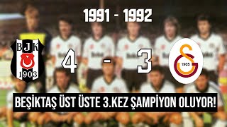 Beşiktaş 43 Galatasaray  1992 Süper Lig Şampiyonluk Maçı [upl. by Atikram]