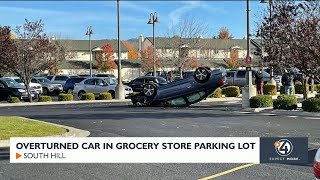 Overturned car in Safeway parking lot [upl. by Yoshi]