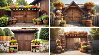 40 GATE IDEAS decorated with flower pots onemilliongates [upl. by Manda516]