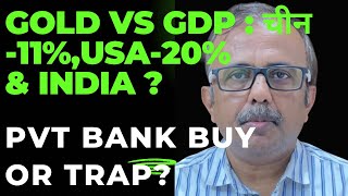 GOLD VS GDP  चीन 11USA 20 amp INDIA PVT BANK BUY or TRAPHOW MUCH STRENGTH IN CHINA [upl. by Attenehs]