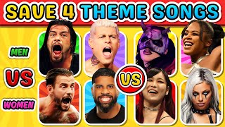 Save 4 Drop 4 WWE Superstars Male vs Female Clash of Theme Songs 🎤⚡ [upl. by Roach729]