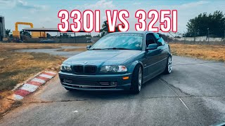 DRIFT REVIEW  BMW E46 325I VS 330I STREET DRIFT CARS [upl. by Ester]