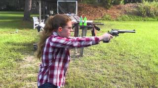 Shanni Shoots the Ruger RedHawk 44 Magnum [upl. by Abdul]