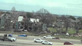 TORNADO DAMAGE FROM GEORGE BUSH TO I30 [upl. by Tanberg966]