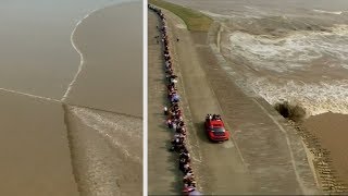 Spectacular tidal bore attracts huge crowds in east China [upl. by Saravat]