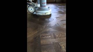 Wire brushed and stained European oak Parquetry Versailles [upl. by Christiana77]