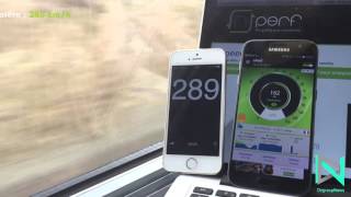 nPerf speed test  Test connexion 4G  TGV  Samsung Galaxy S7 [upl. by Enaz]