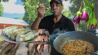 Berenjenas Asadas en el Fogon La cocina de Cesarin Oficial [upl. by Airb]