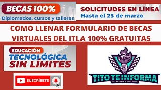 Como solicitar becas del ITLA 100 gratuitas [upl. by Stormie8]