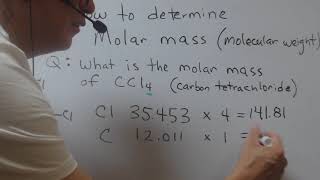 Molar mass CCl4 [upl. by Nodearb]