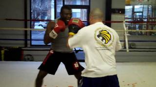 Antwain Britt Boxing for Untamed Industries Promo at the Hybrid Training Center [upl. by Coltun]