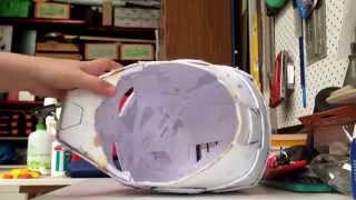 How to Seal Foam Iron Man Pepakura Helmet Sealing your foam with PVA glue [upl. by Llemaj226]