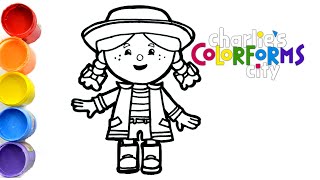 Learn how to draw Charlies Colorforms City🌈how to draw Miss Weather DIBUJA CHARLIE EN VILLACOLORES [upl. by Ramma381]